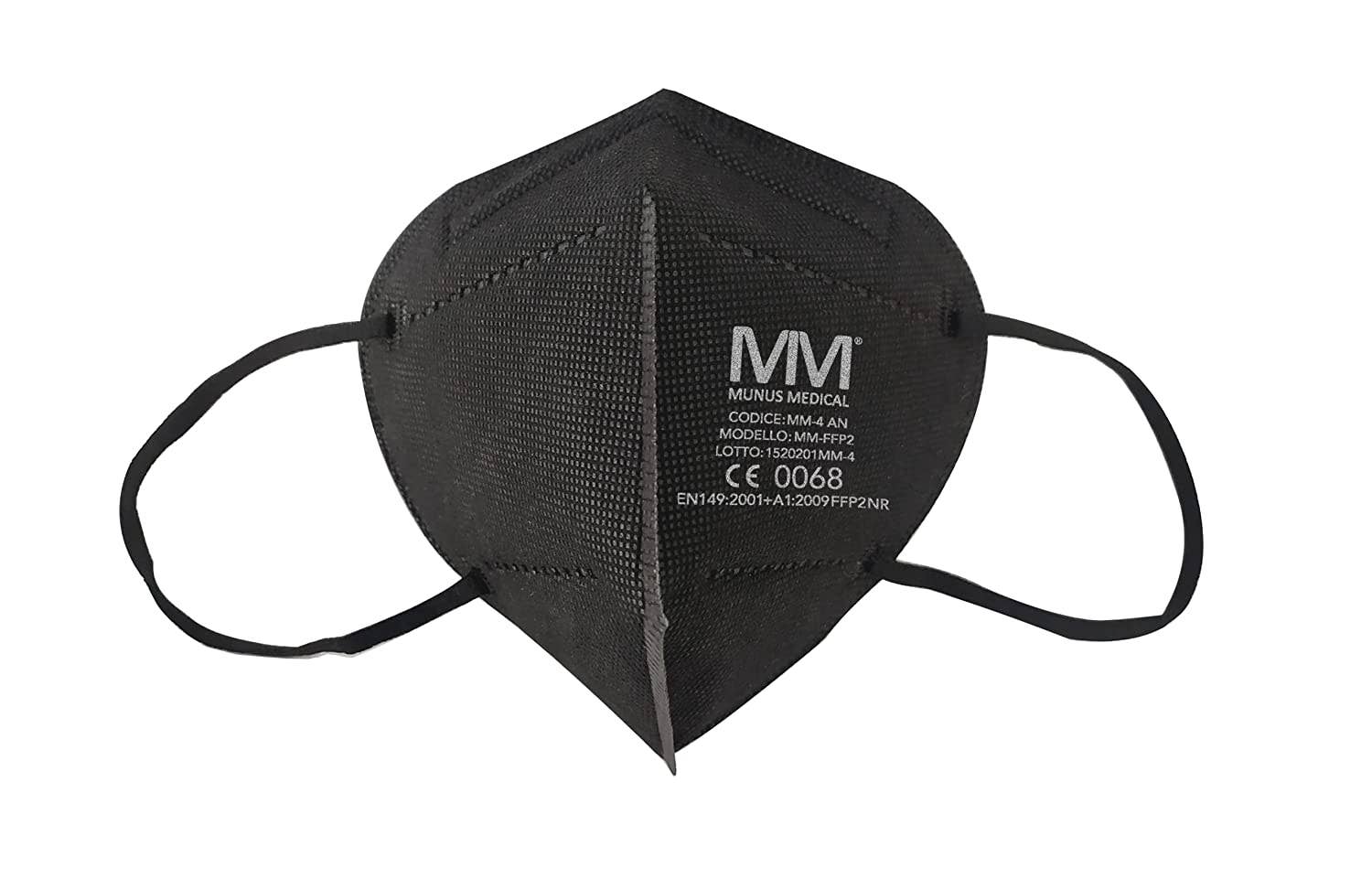 Munus Medical – wholesale Medicinsk mask – FFP2 MM-4AN RESPIRATOR - SVART - Munus Medical3