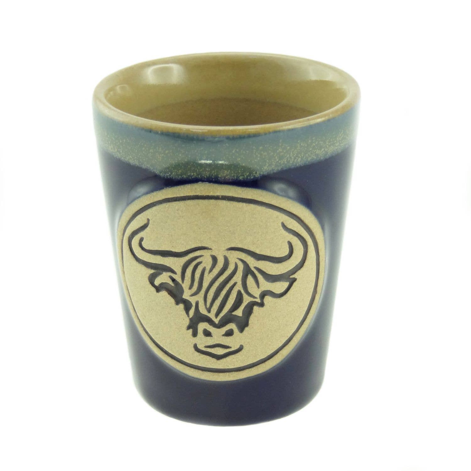 Dublin Gift Company - Wholesale Shot Glass - Highland Cow Stoneware Shot Glass - Scottish Heritage1