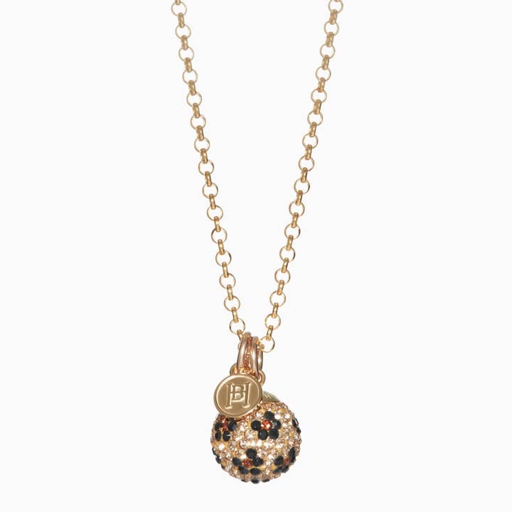 Leopard Sparkle Ball™ Long Necklace Pendant for wholesale by Hillberg & Berk