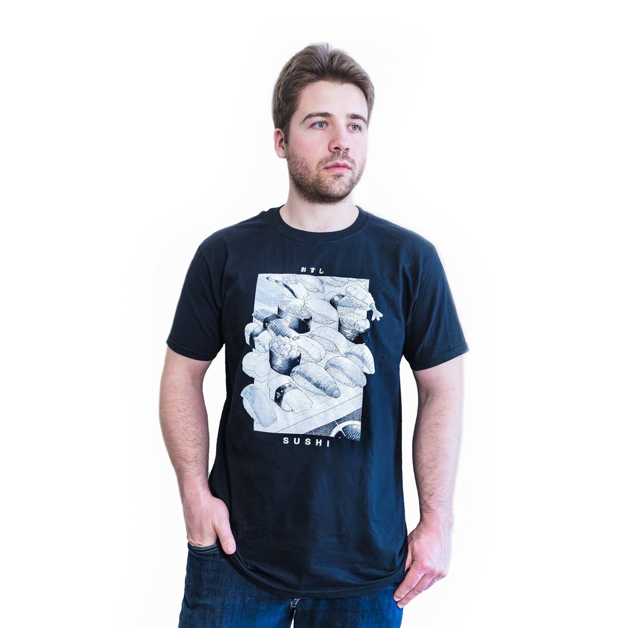 Noms - Wholesale Screen Printed T-Shirt - Unisex - Sushi Street Shirt4