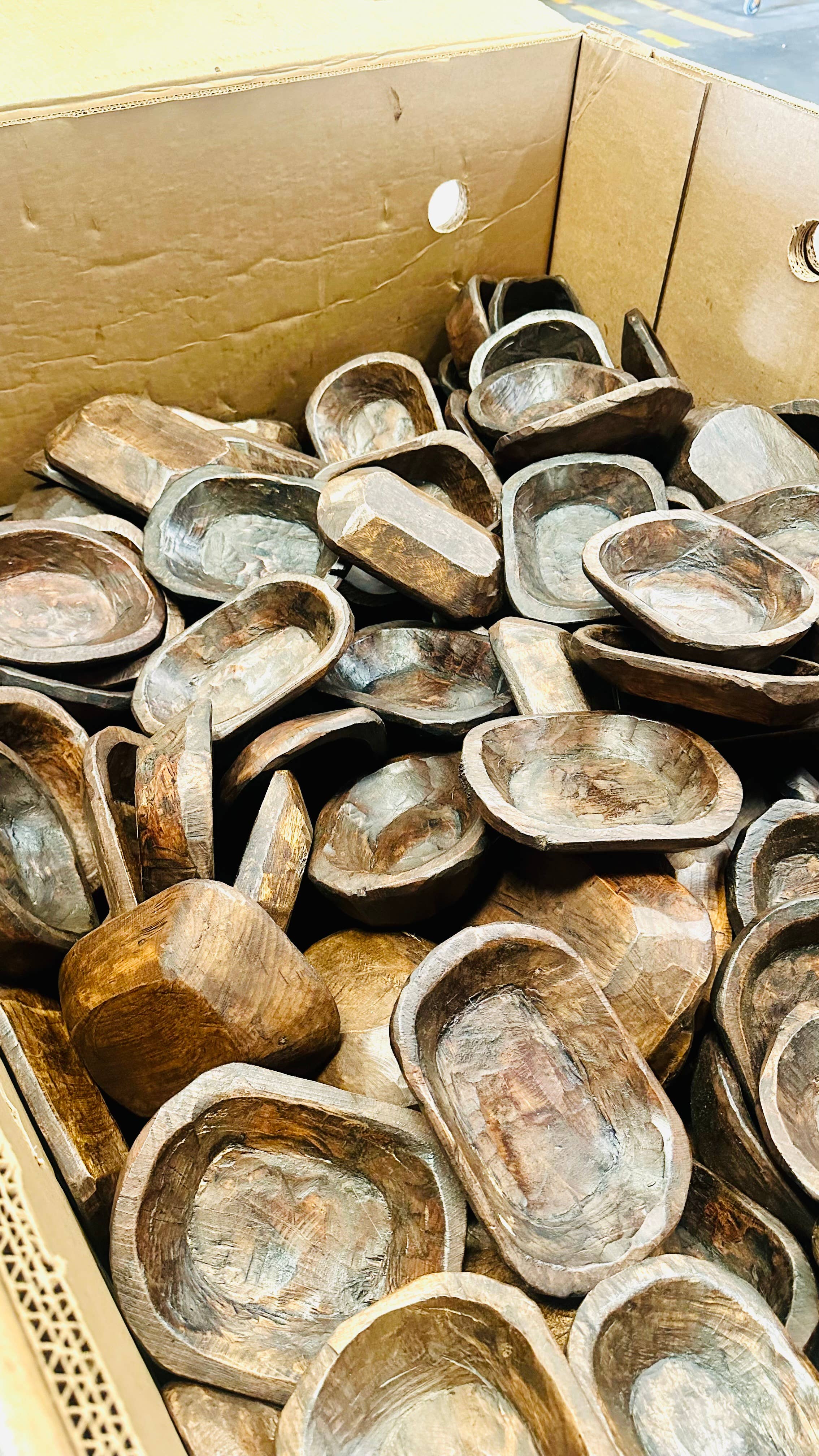 VALENTINA IMPORTS INC - Wholesale Candle Holder - Petite Oval  Dough  Bowl  Dough Bowl Candle Ready 4