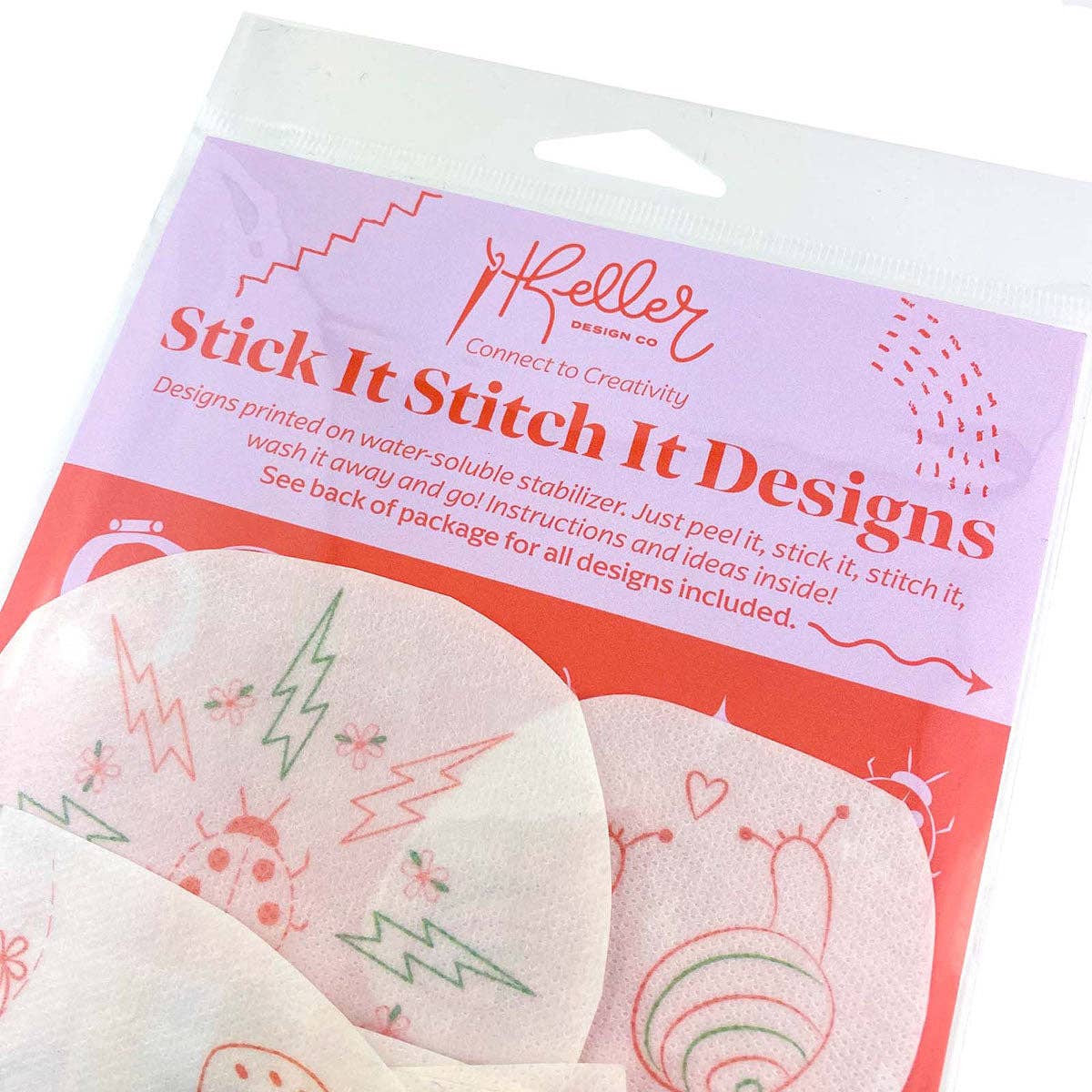 Keller Design Co. - Wholesale Embroidery/Cross Stitch Supplies - Stick It Stitch It Water Soluble Embroidery Patterns-Strawberry Patch16