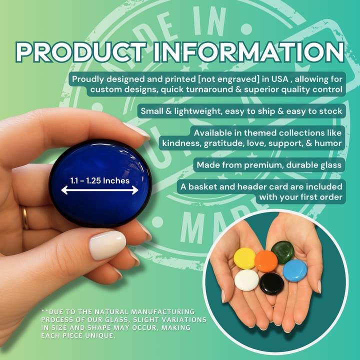 Lifeforce Glass, Inc. - Wholesale Spiritual Stone/Crystal - Affirmation and Destiny Glass Word Stone Combo Pack, 50 each23