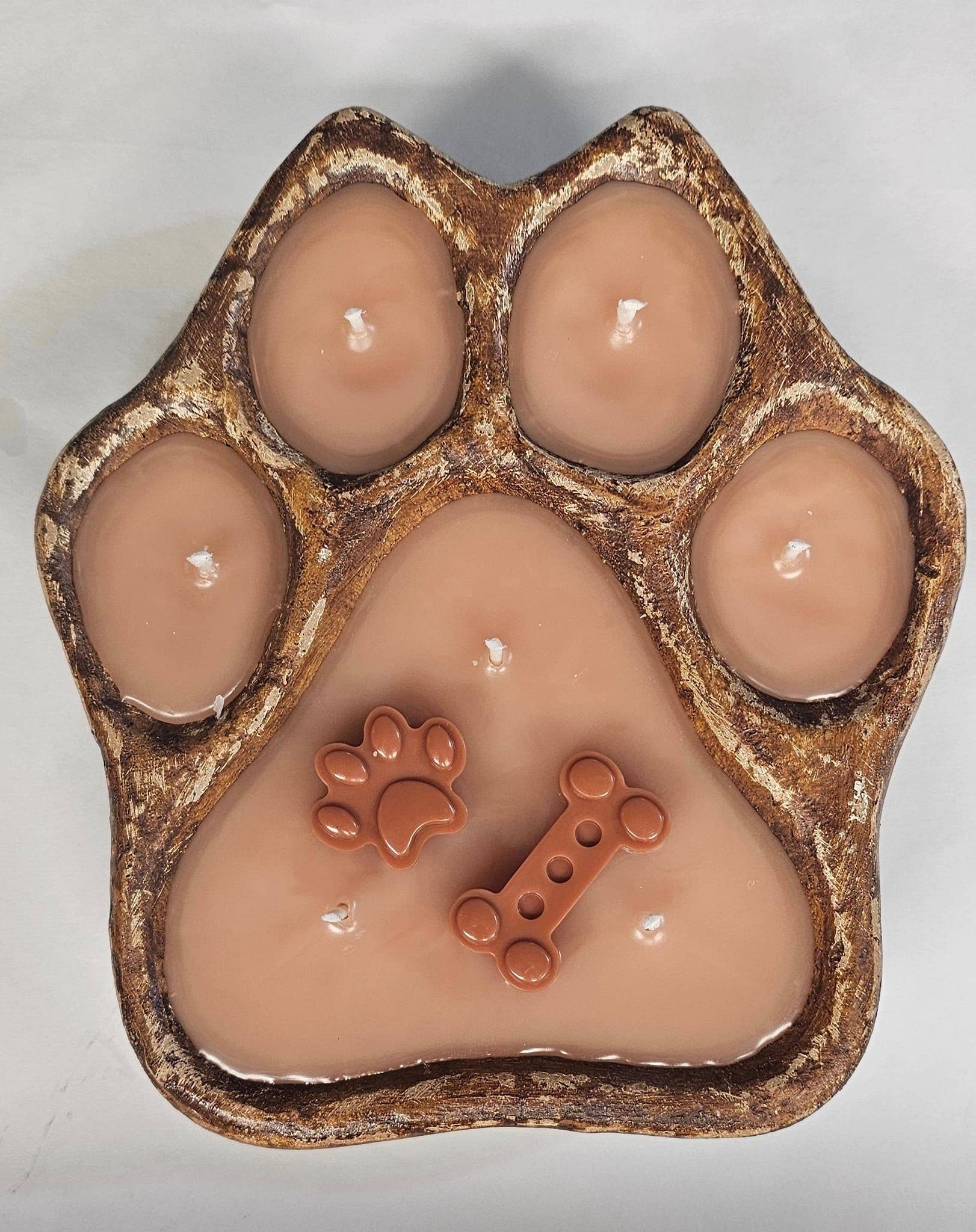 My Amigos Imports - Wholesale Candle Holder - CLEARANCE-Clay Dog Paw Vessel-Bowl-7x8 in-Candle-3 Colors8