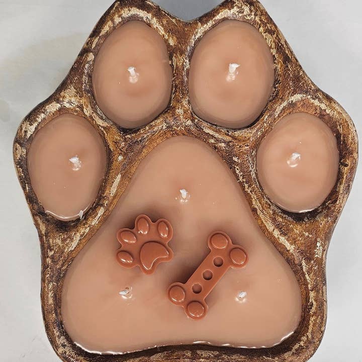 My Amigos Imports - Wholesale Candle Holder - CLEARANCE-Clay Dog Paw Vessel-Bowl-7x8 in-Candle-3 Colors8