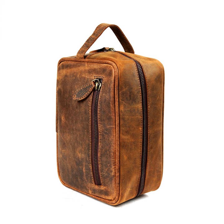 MLC - Wholesale Toiletry bag – men's - Rustic Groomsmen Essential Personalized Leather Dopp Kit6