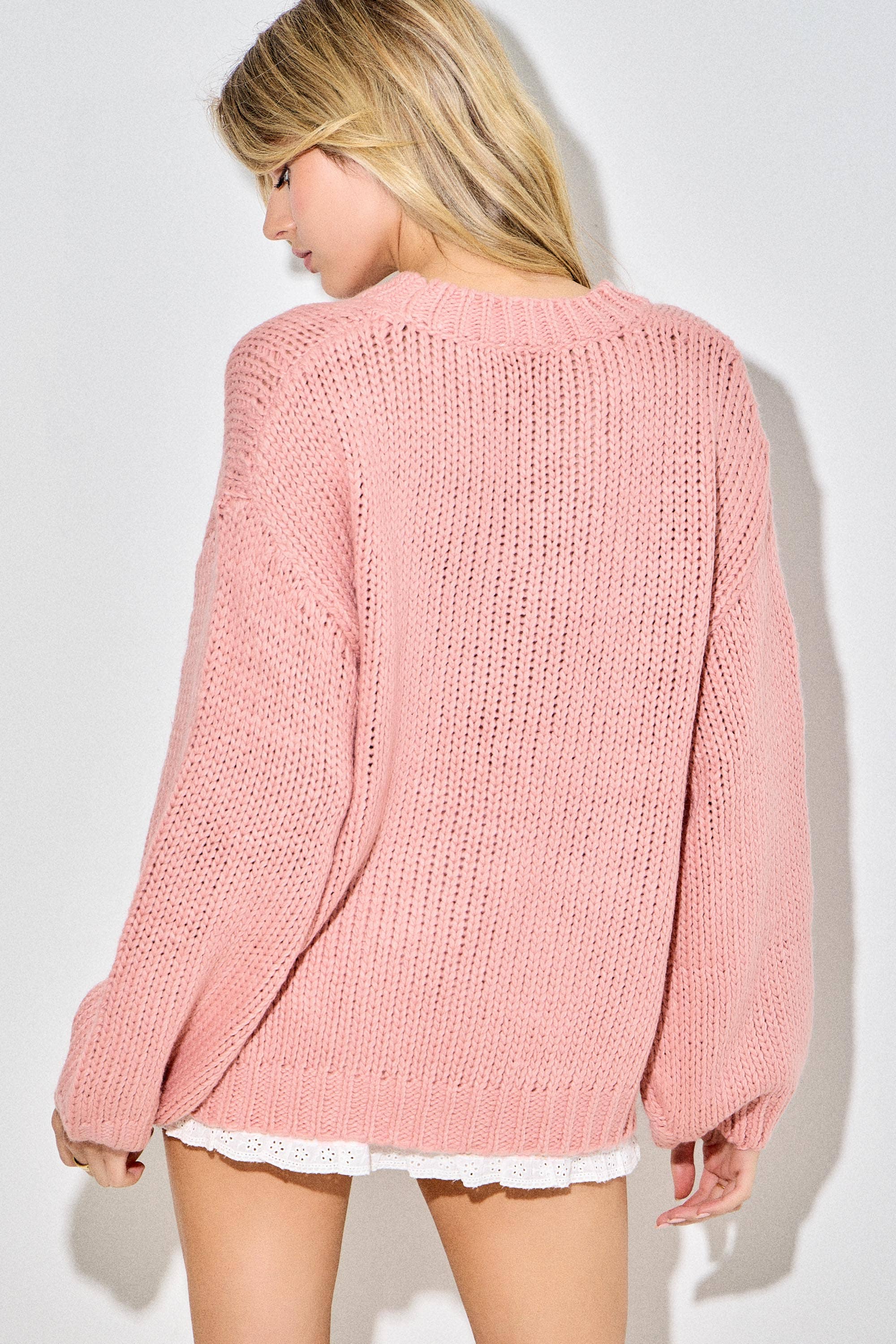 Baevely by Wellmade USA - Wholesale Knit Sweater - Women's - COWBOY BOOTS WITH RIBBON KNIT SWEATER1