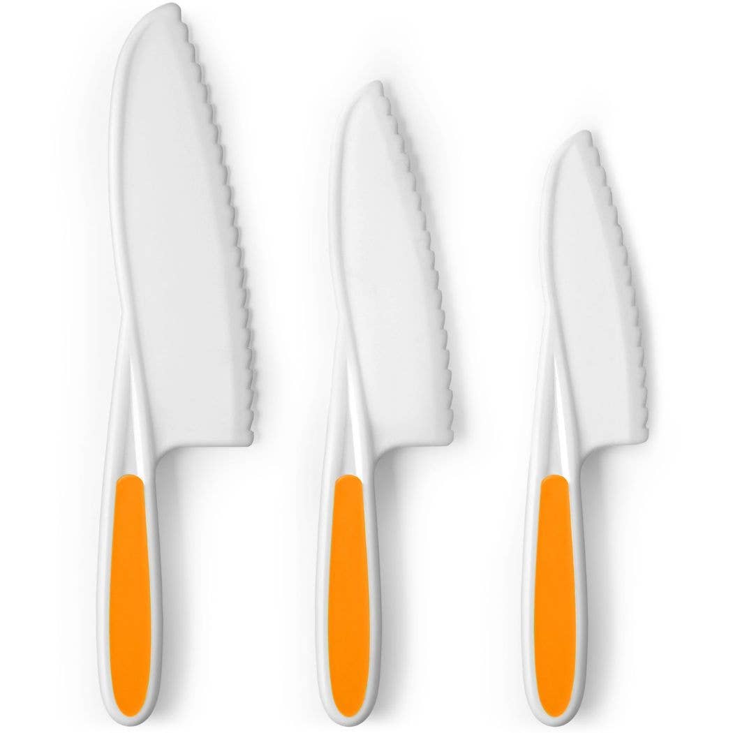 Zulay Kitchen - Wholesale Knife Set - Safety Knife Set for Kids – 3-Piece Montessori Kitchen Tool10