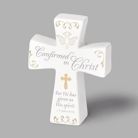 Roman - Wholesale Decorative Tabletop Object - Ceramic Confirmation Cross0