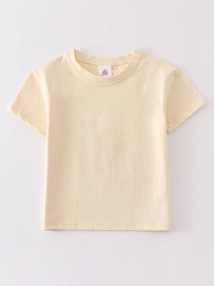 Beige blank basic t-shirt Adult Kids and baby bubble for wholesale by Aspen Rain Boutique
