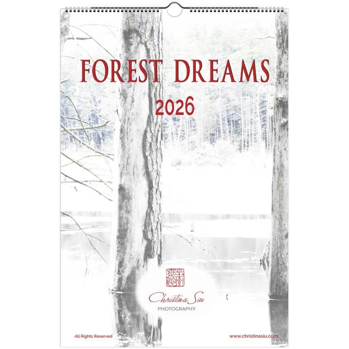Calendrier mural Forest Dreams Ledger 2026 (États-Unis et Canada) pour la vente par Christina Siu Photography