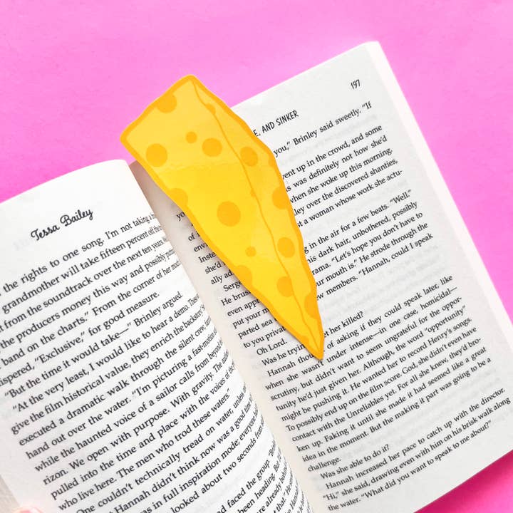 Block of Cheese - Food Themed Die Cut Bookmark for wholesale by Siyo Boutique