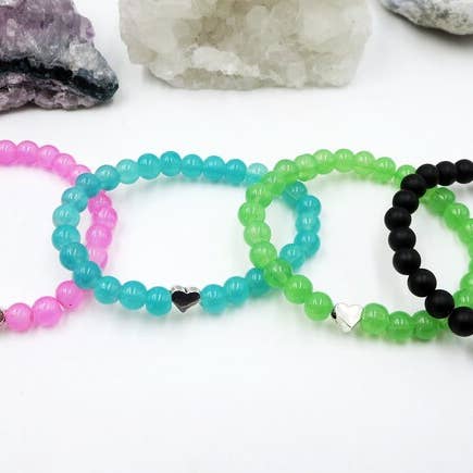 Jewels For Hope - Venta al por mayor Pulseras de abalorios/colgantes - Pulsera de corazón, pulsera con dijes para adolescentes, joyas para niñas