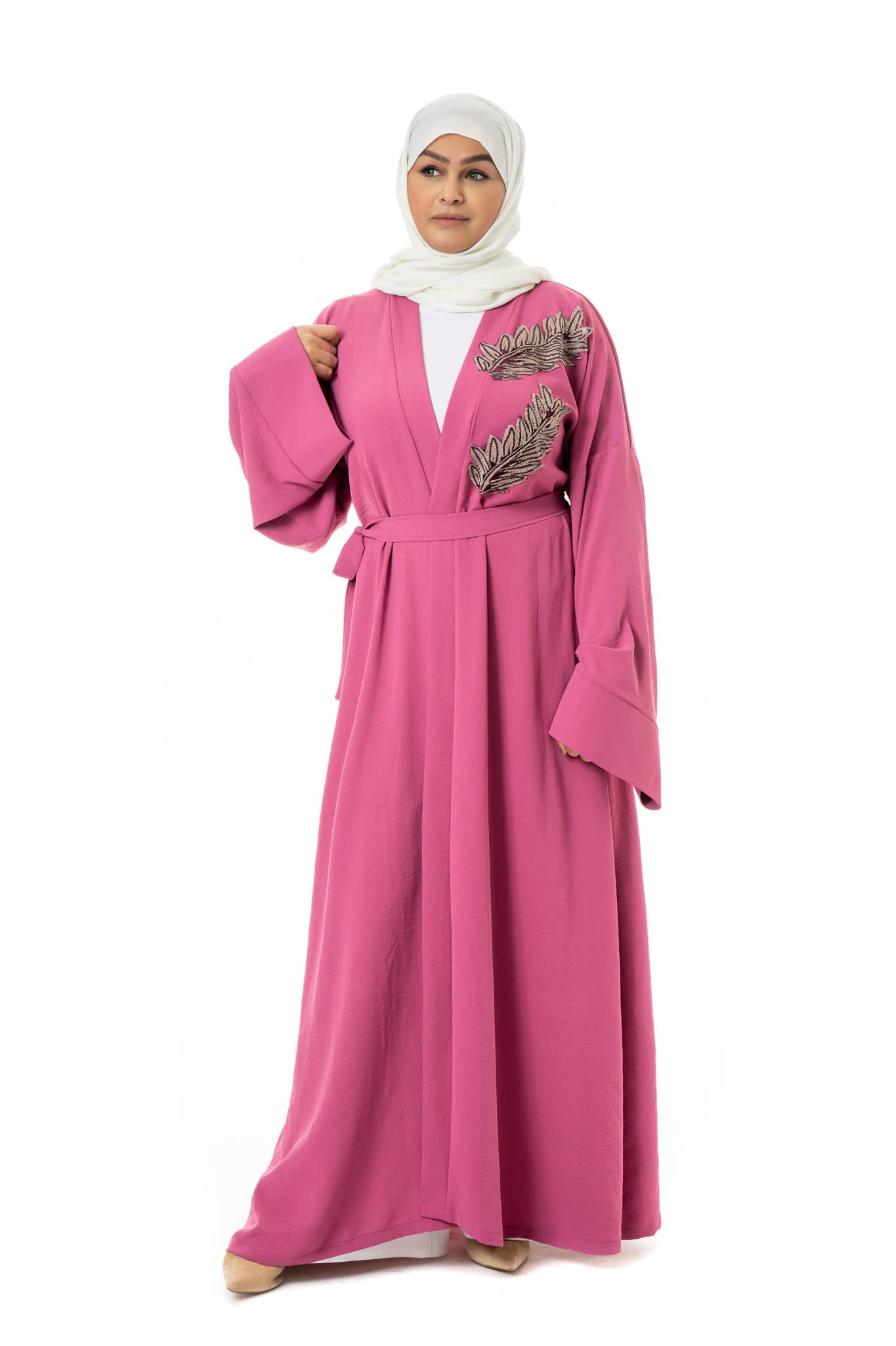 Sultana.R - Wholesale Kaftan - Women's - Abaya Lamia Raspberry2
