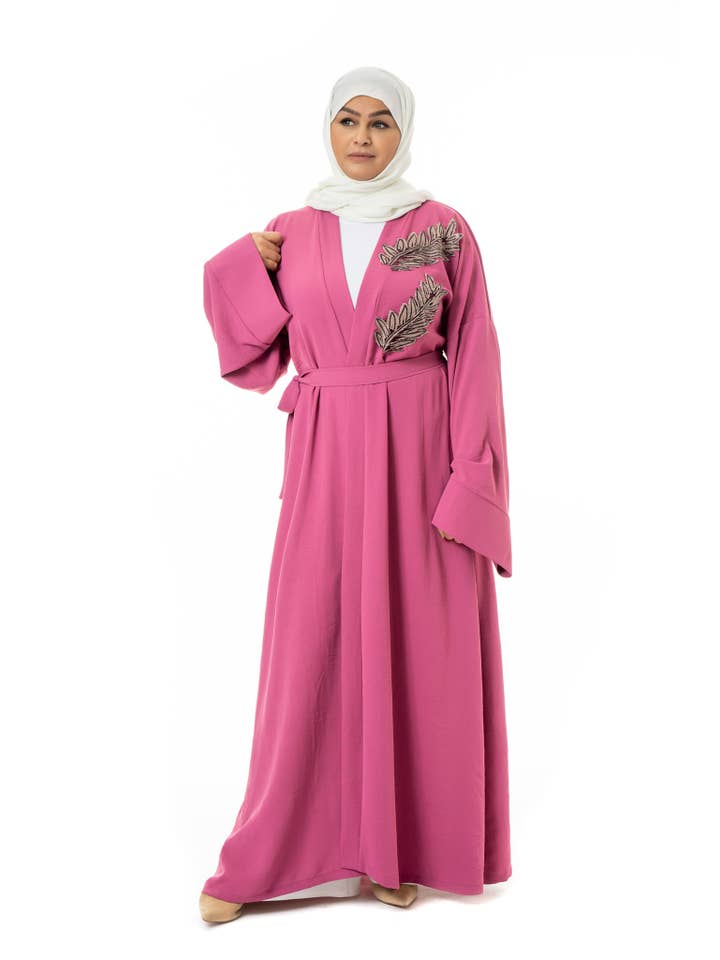 Sultana.R - Wholesale Kaftan - Women's - Abaya Lamia Raspberry2