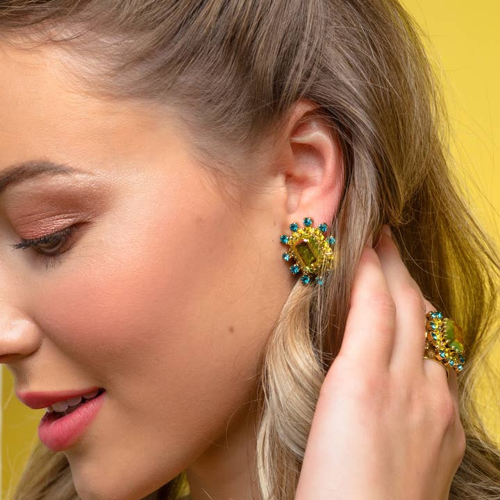 TOVA - Wholesale Stud/Post Earrings - Sisi Earrings in Watermelon