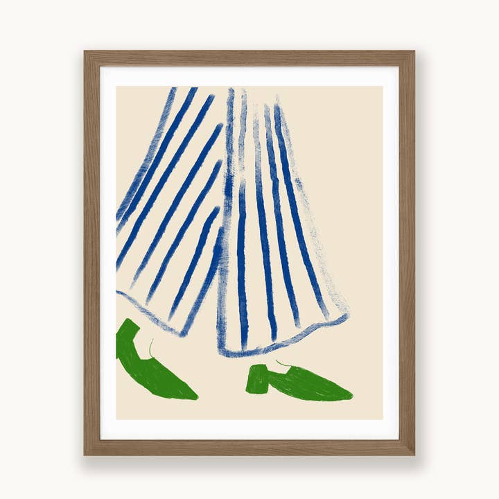 Green Shoes Art Print for wholesale by Ania Greta Studio