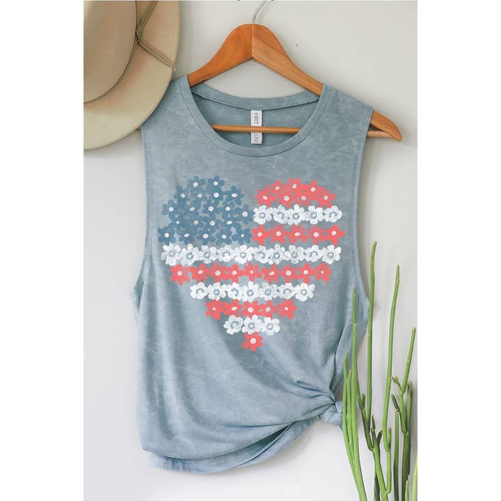 HERZ FLAGGE MINERAL GRAFIK TANKTOP für den Großhandel von HRTandLUV