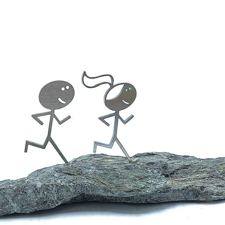 Statue en métal Runner pour bureau et étagère pour la vente par Vermont Rocks!