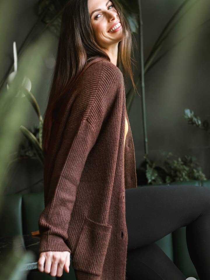 Oversized Luxe Knit Cardigan for wholesale by SweetLegs Clothing Inc