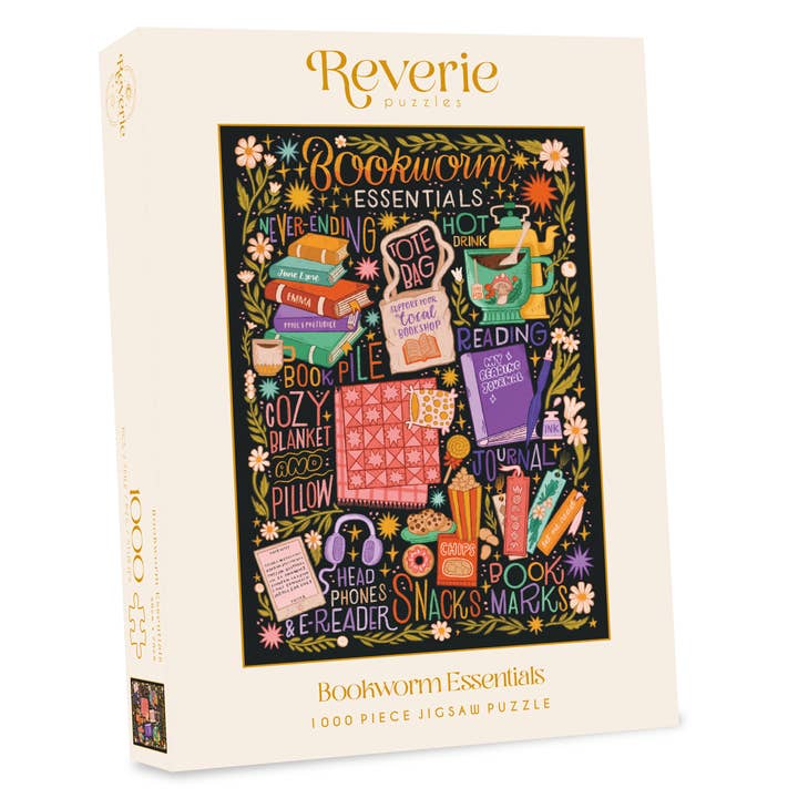 Bookworm Essentials Jigsaw Puzzle (1000 Pieces) for wholesale by Reverie Puzzles