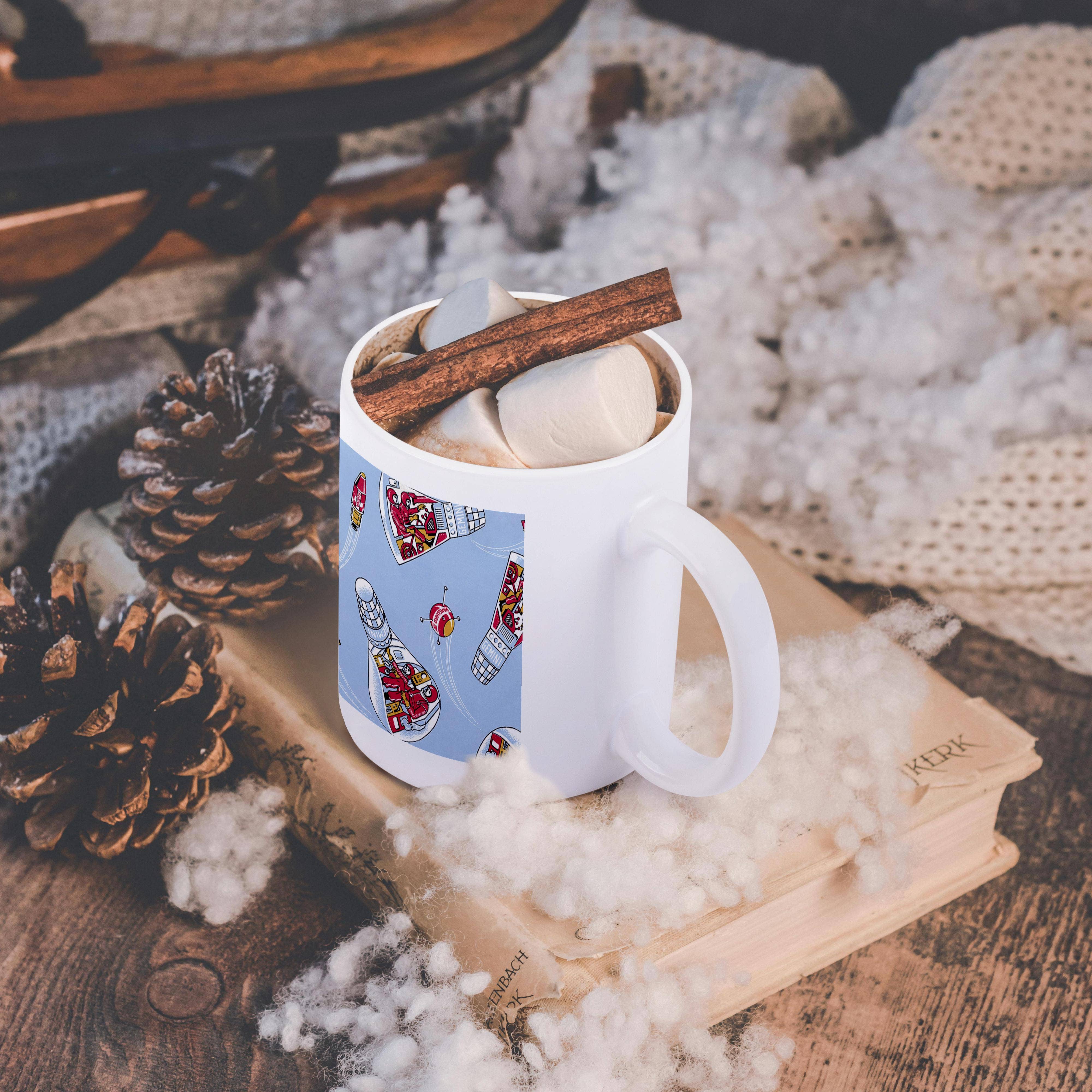 3dRose - Vente Tasse à café - 3dRose, Capsule spatiale rétro Gemini, Tasse11