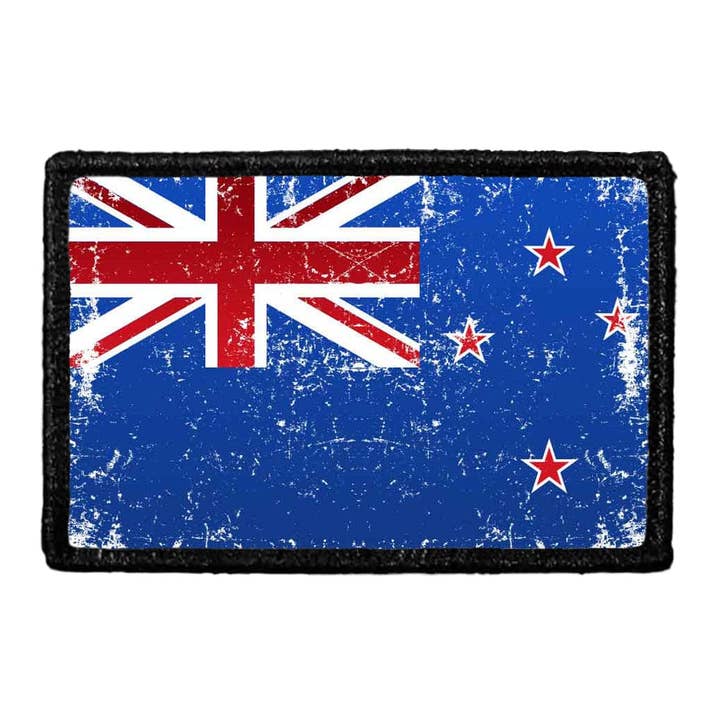 Pull Patch - Wholesale Patch - New Zealand Flag - Color - Distressed - Removable Patch