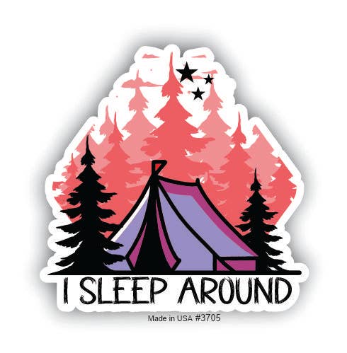 Big monkey – wholesale Sticker – I Sleep Around- Tent Life
