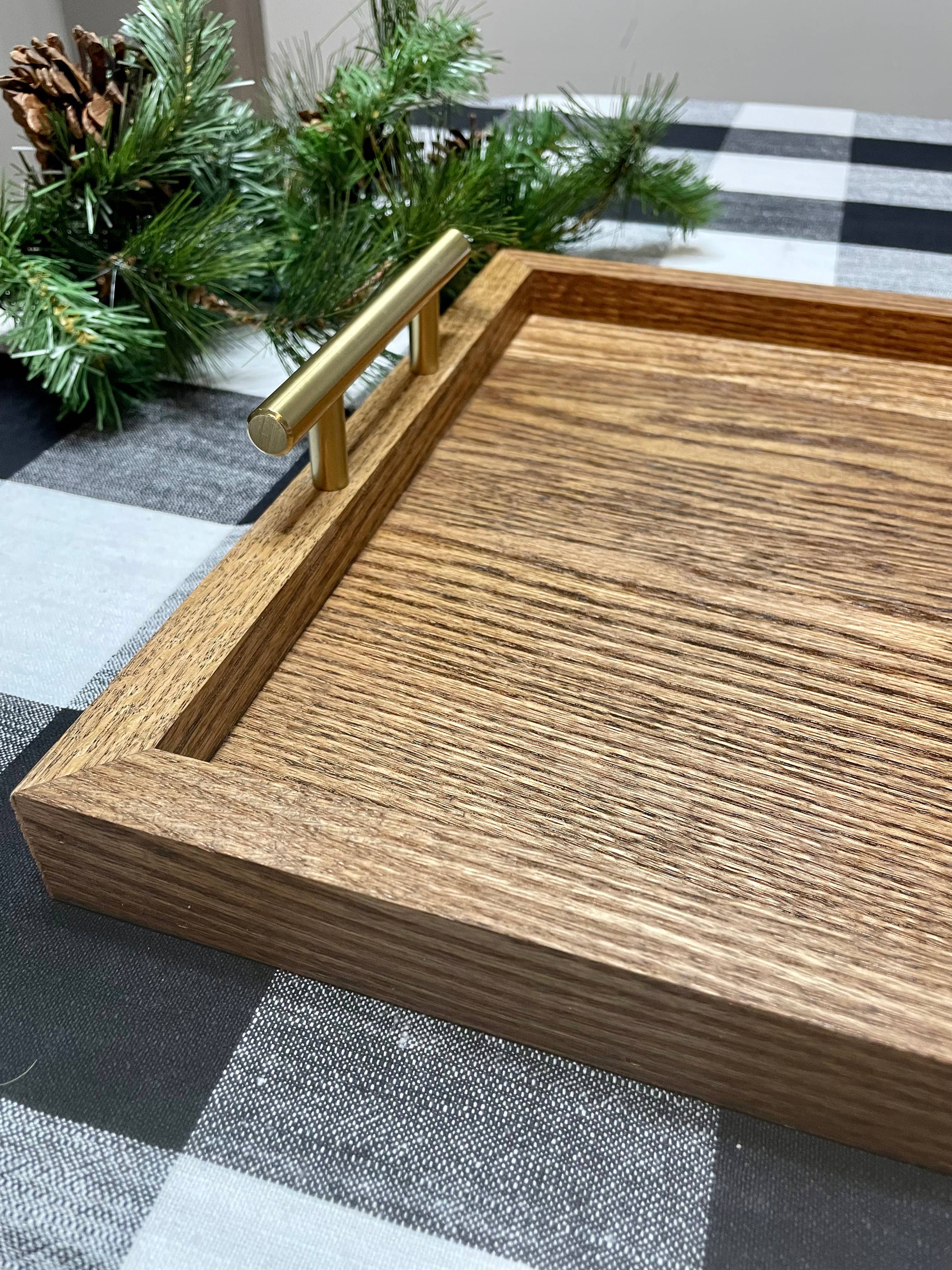 Northwoods Shops - Wholesale Serving Tray - Wood Serving Tray with Handles | Rectangle Charcuterie Board2