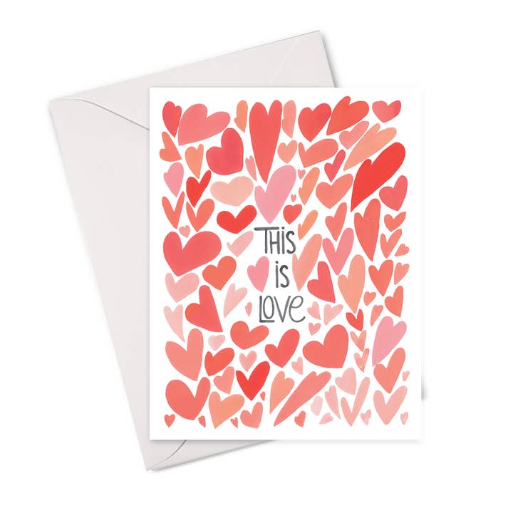 This Is Love Card for wholesale by Mostly Cloudy Paper Co.