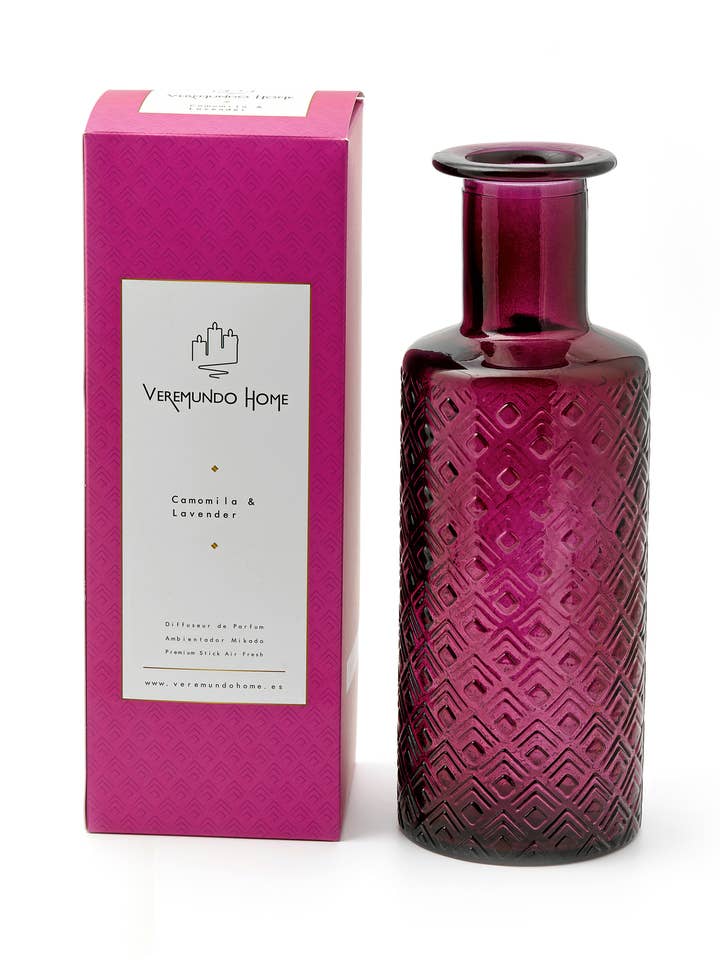 Organic tall decorative vase - Fuchsia for wholesale by Veremundo Home