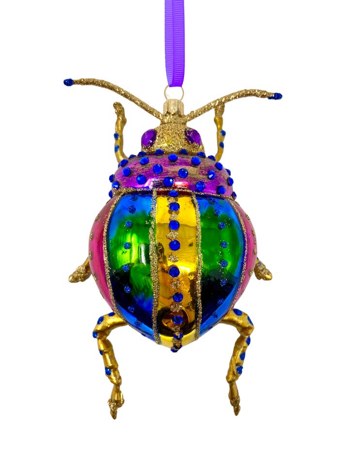 Décoration de Noël en verre polonais Bijou Bug Holiday de luxe pour la vente par Kenzies of London