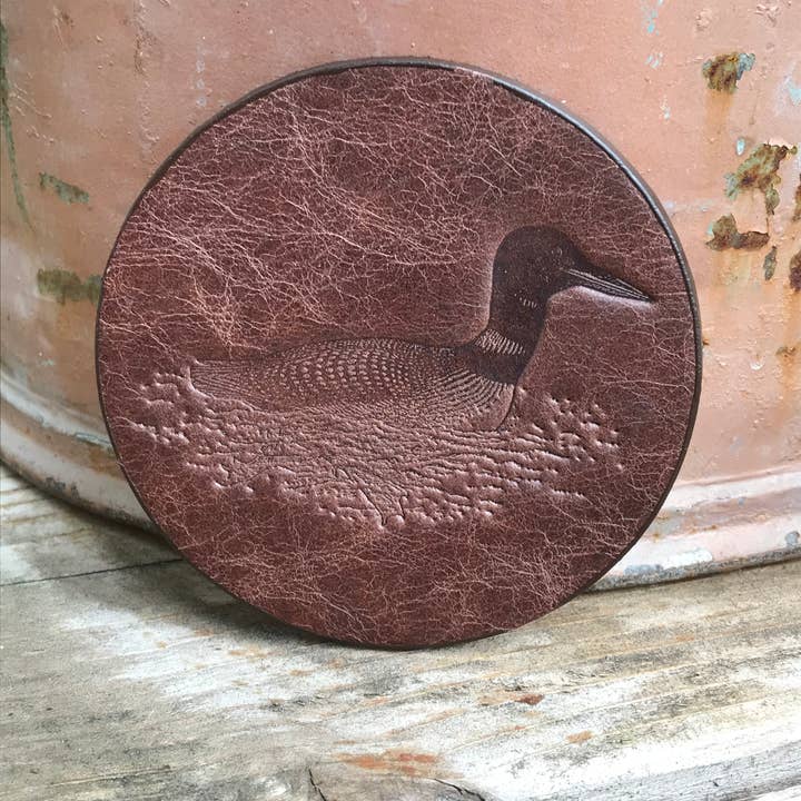 Sous-verre en cuir - Loon pour la vente par Jimmyrockit