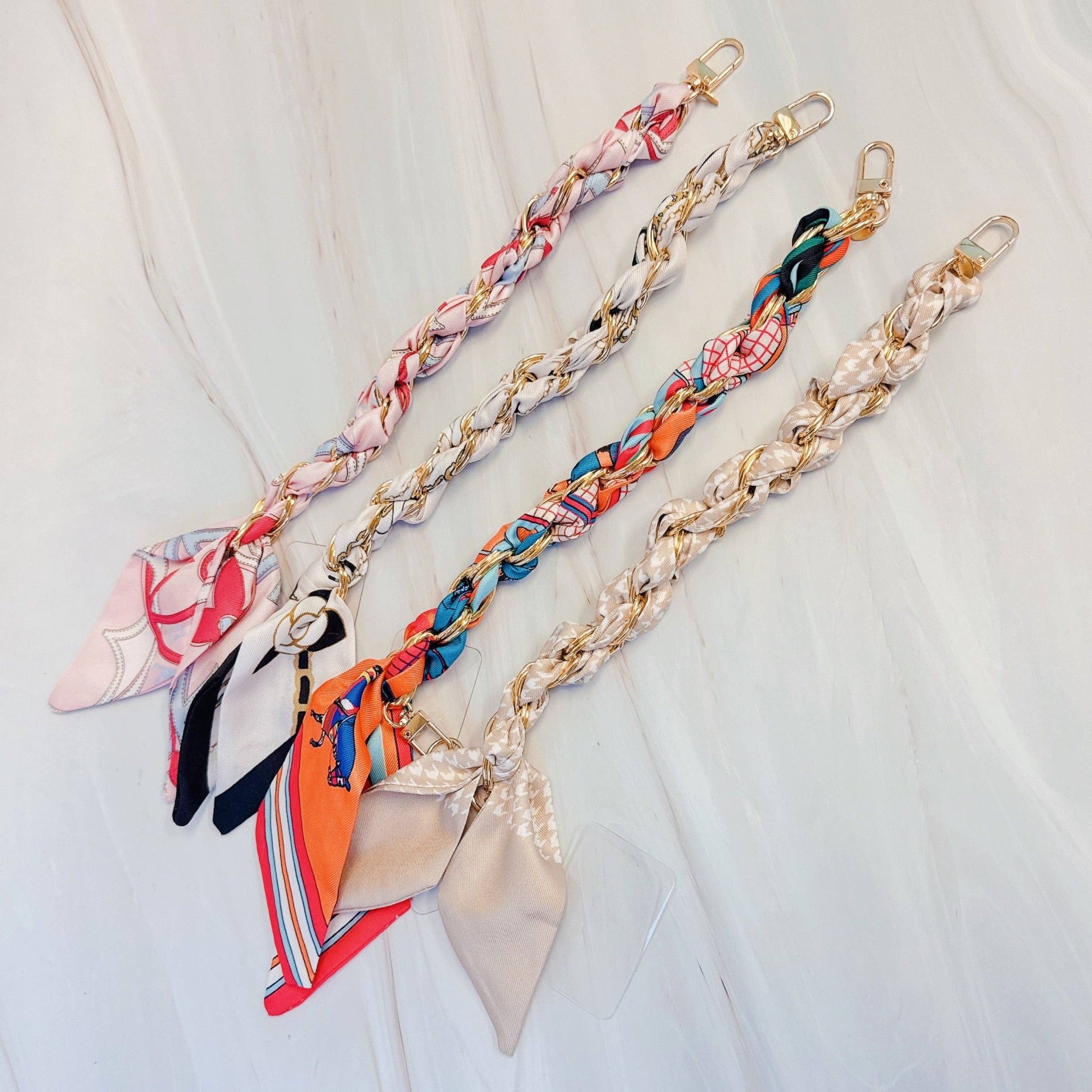 Ellison+Young – wholesale Phonecase strap – Braided Scarf Chain Phone Lanyard3