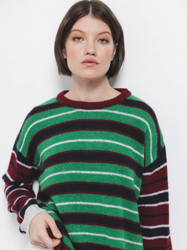 Striped Knit Sweater (437525-34) for wholesale by Lanidor