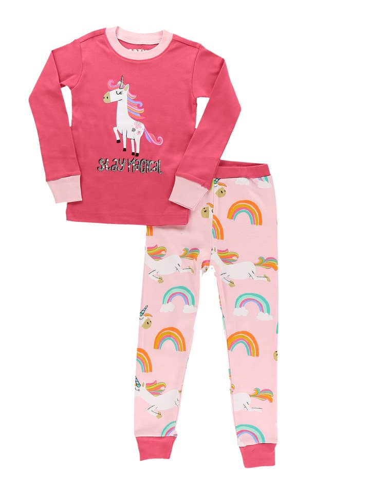 Stay Magical Kid's Long Sleeve Pajama Set for wholesale by Lazy One