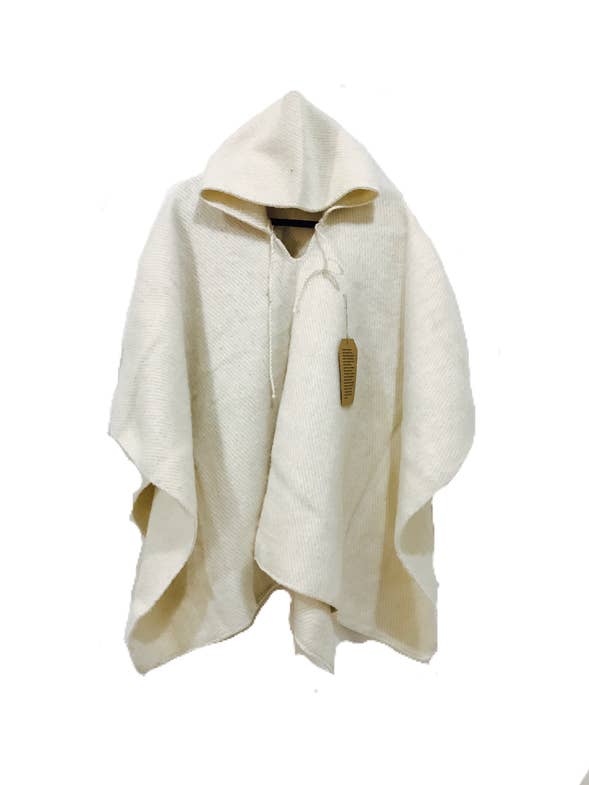 Crema Hooded Poncho Voksen for engroshandel hos Mar Y Lana