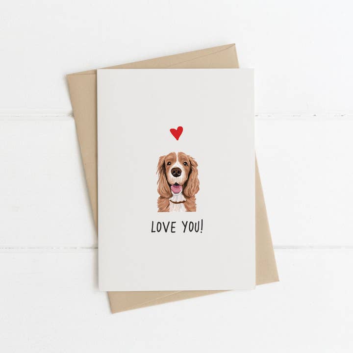 Richarts Designs – wholesale Everyday greeting card – A6 Dog card, mini dog cards, love you, from the dog14