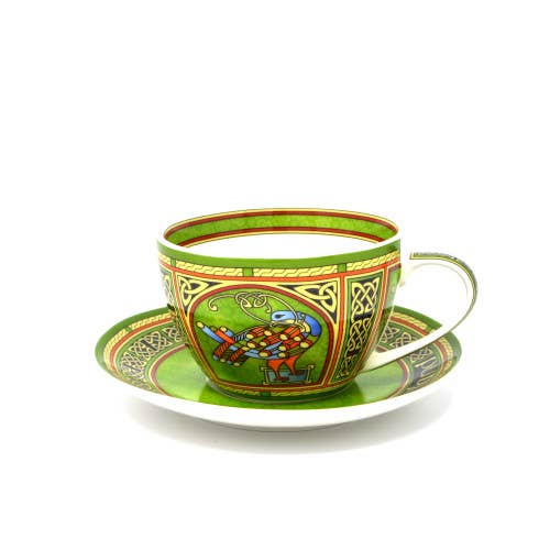 Dublin Gift Company - Wholesale Coffee/Tea Cup - Royal Celtic Peacock Cup & Saucer1