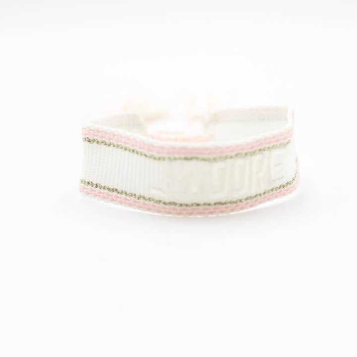 Reference Mode – Pulseira entrelaçada/entrançada por atacado – Pulseira de tecido com mensagem eu te amo