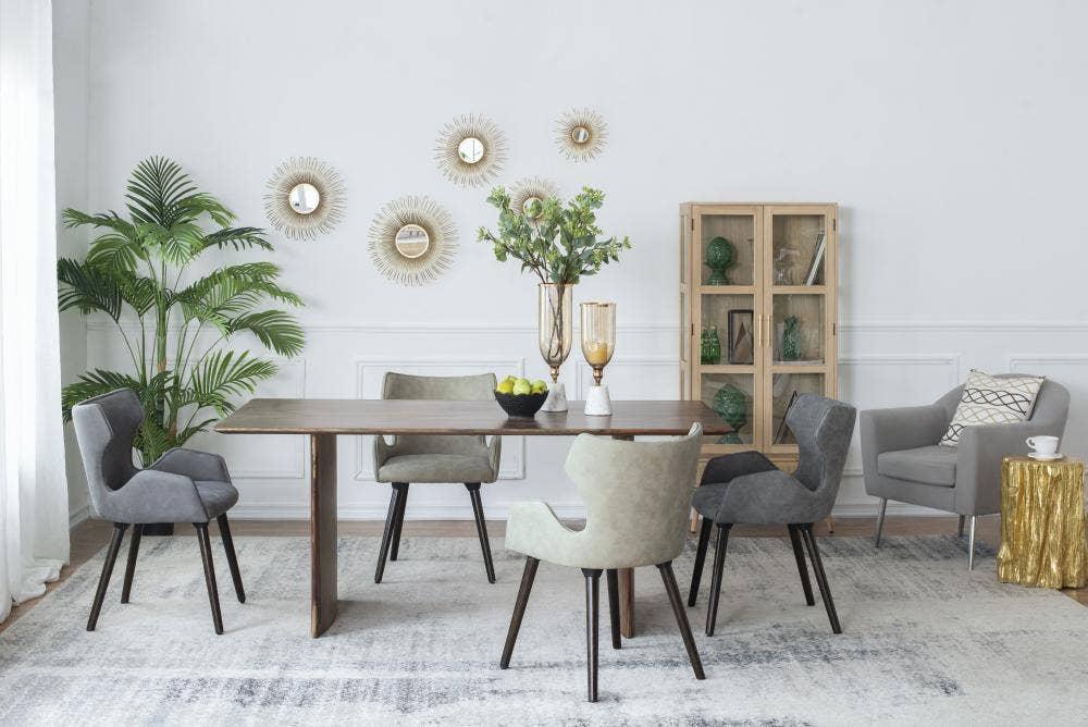 A&B Home Group Inc. - Wholesale Chair - S/2 22x23x32" K/D Dinning Chair - Beige/Black5