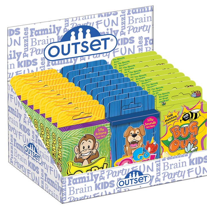 Outset Games and Cobble Hill Puzzles - Wholesale Card Game - Full Display - Go Card Games