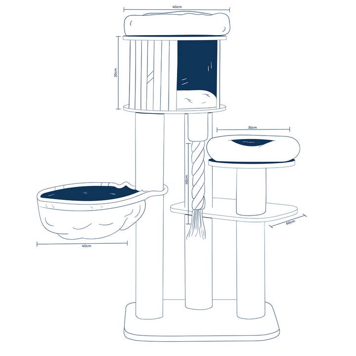 Lords and Labradors - Wholesale Pet Scratcher - Cat - Helsinki The Loft Cat Tree5