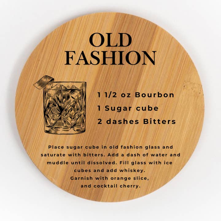 Nautically Northern - Wholesale Coasters - Classic Cocktail Recipe Coasters | Wood & Slate Bar Coasters18