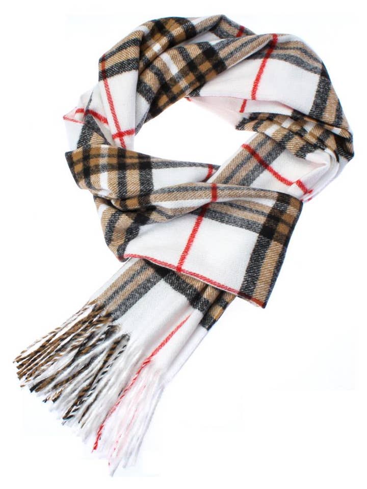 Plaid Check Fringe Long Scarf LVSC-202 for wholesale by anbfashion