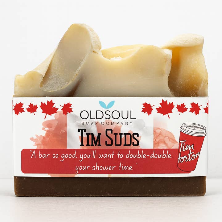 Tim Suds Soap for wholesale by Old Soul Soap Company Inc.