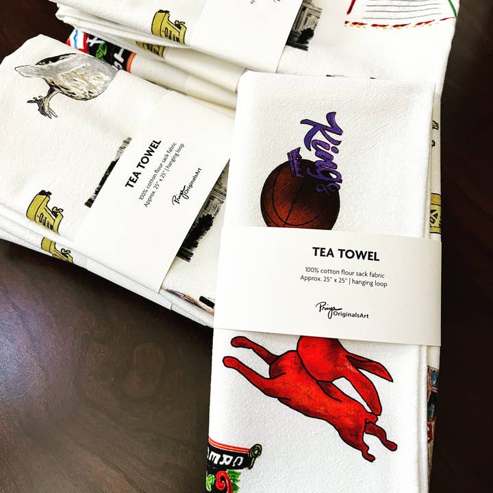 PriyaOriginalsArt - Wholesale Tea Towel - Sacramento Flour Sack Tea Towel