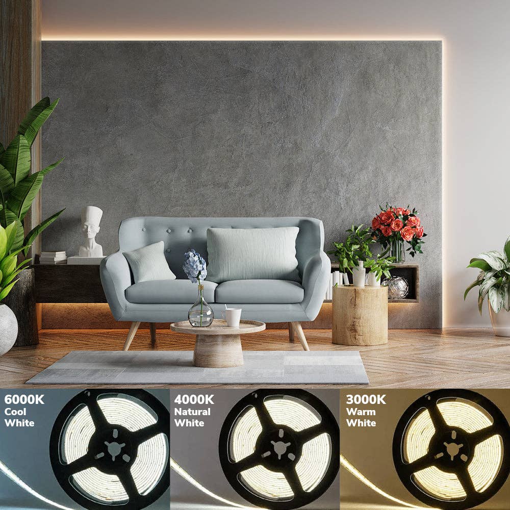 ENER-J – wholesale String lights – 5 meters, 12V COB LED Strip Lights 3000K5