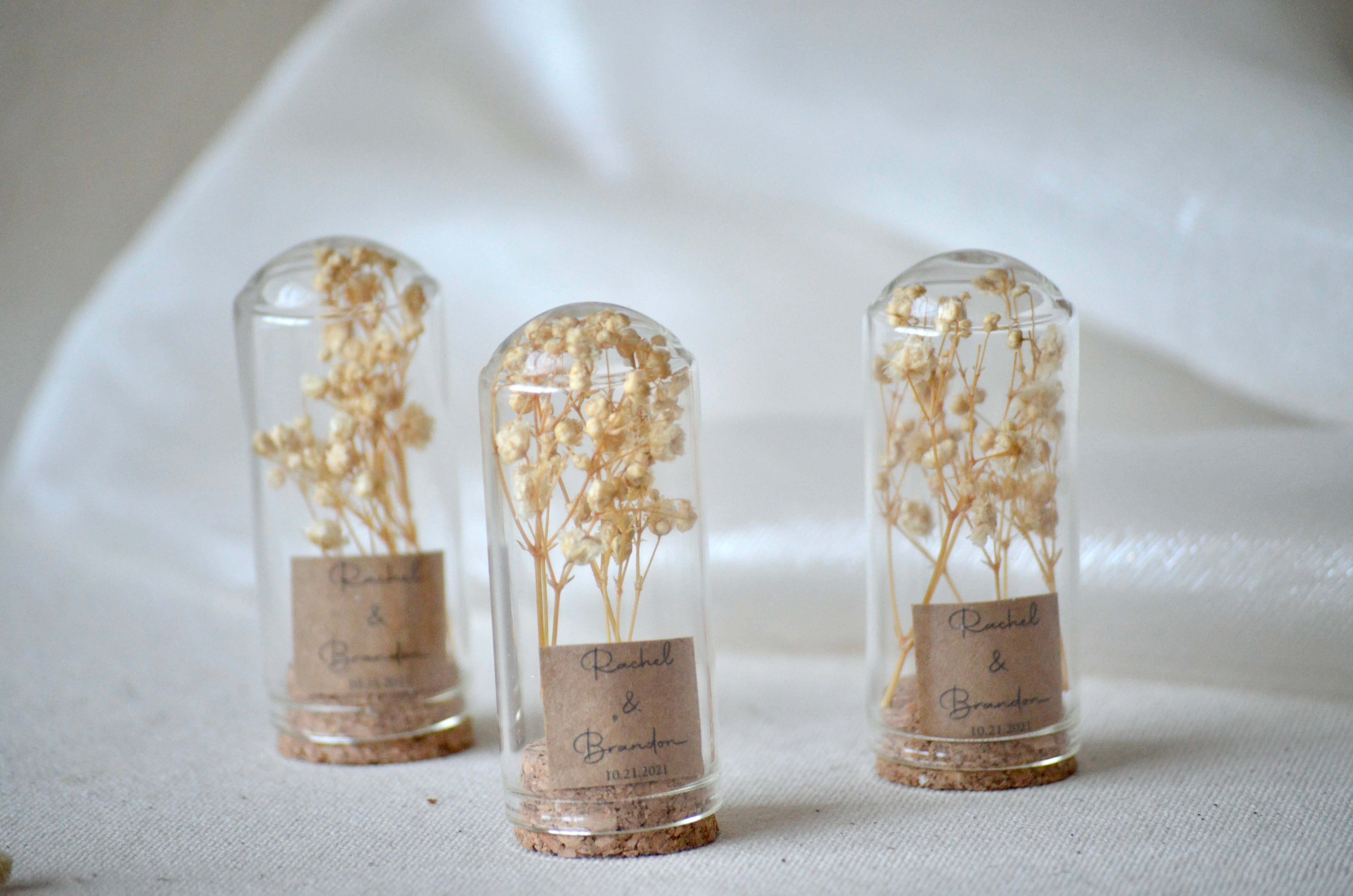 Uniq Favors - Wholesale Party Favor - Souvenir bloem in glazen stolp, feestelijke cadeau's voor bruiloft4