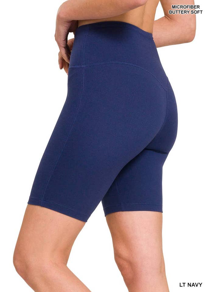 Vanilla Monkey - Wholesale Athletic Shorts - Women's - Brushed Wide Waistband Biker Shorts8